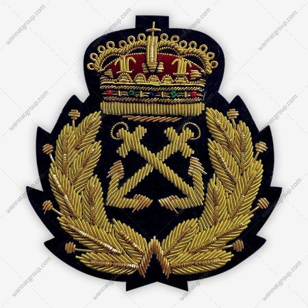 Embroidered Navy Cap Badge