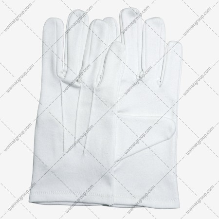 Masonic White Cotton Gloves Plain