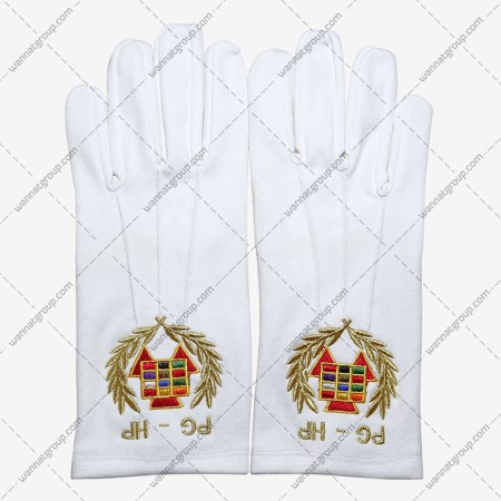 Royal Arch Past Grand High Priest Cotton Gloves